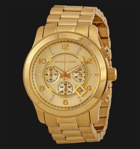 michael kors mk8077 size|michael kors runway champagne dial.